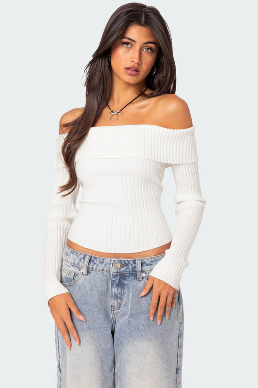 Lauren Knit Fold Over Top