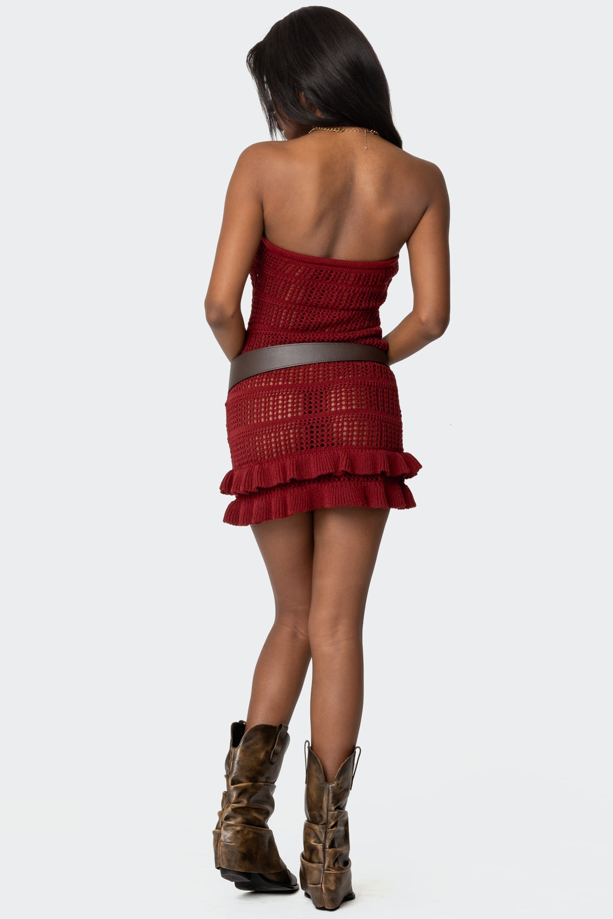 Brooke Crochet Strapless Mini Dress